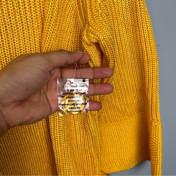 NEW Jones New York 3/4 sleeve sunflower knitted button front cardigan sweater 1X - Picture 6 of 10